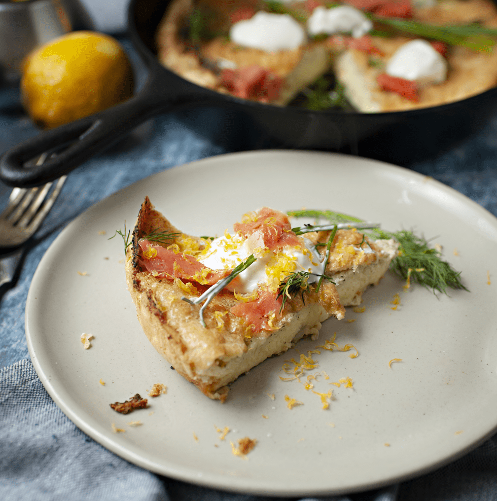 Grain-Free Savory Dutch Baby with Salmon and Dill - Everyday Welcome